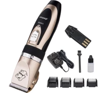 Купить - инструмент для груминга  Машинка (триммер) для стрижки и груминга животных (собак и кошек) аккумуляторная с 4 насадками (QPGC2018-P2)