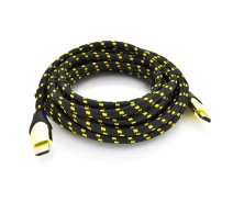 Купить - адаптер и кабель  Кабель HDMI Ritar PL-HD207 19+1 3м UltraHD 8K 60Hz 4K 120Hz с фильтром и позолоченным коннектором в оплетке Black/Gold (YUT_V2877)