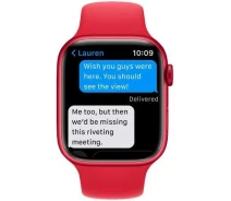 Купить - смарт-часы  Смарт-часы Apple Watch Series 7 45mm GPS + LTE RED Aluminum Case With PRODUCT RED (MKJU3) "Seller Refurbished"