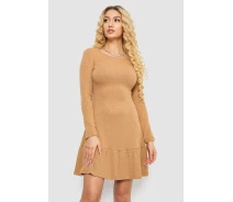 Купить - повседневное платье  Платье с оборкой AGER XL-XXL Бежевый 230R0112 (117523_837134) (67cab8953def7d67fb1b4254)