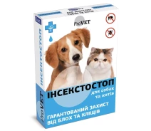 Купить - противопаразитарное средство для собаки  ТМ Природа Капли от блох и клещей ТМ Природа ProVET Инсектостоп 6 пипеток по 0.8 на холку для котов и собак
