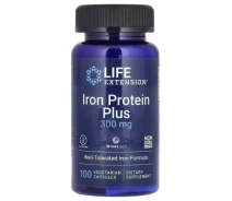 Купить - кормовые добавки для сельскохозяйственных животных  Витаминно-минеральный комплекс Life Extension Железо, Iron Protein Plus, IronAid, 100 вегетарианских капсул (LEX-16771)