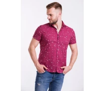 Купить -  Рубашка Trend Collection TG0006 Бордо + птицы S Бордо