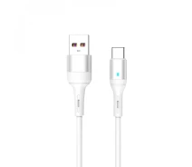 Купить - адаптер и кабель  Кабель USB-Type-C SkyDolphin S06T LED Smart Power 3A 1m White (USB-000556)