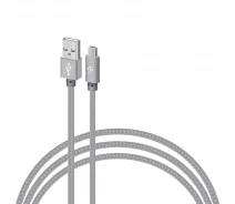 Купить - адаптер и кабель  Дата кабель USB 2.0 AM to Micro 5P 1.0m CBGNYM1 grey Intaleo (1283126477676)