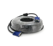 Купить - адаптер и кабель  Кабель VGA Merlion 30м, папа-папа, 2 феррита, черно-синий, кулёк (YUT_V12413)