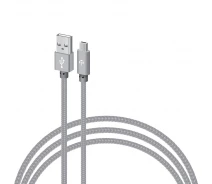 Купить - адаптер и кабель  Дата кабель USB 2.0 AM to Micro 5P 2.0m CBGNYM2 grey Intaleo (1283126477683)