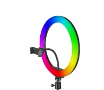 Купить - кольцевой свет  Кольцевая LED лампа для съемки с держателем телефона XPRO 3D-33RGB USB 33cm (40921-3D-33RGB) (40921-3D-33RGB_331)