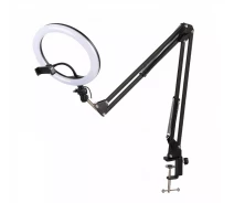 Купить - кольцевой свет  Кольцевая LED лампа 30 см с держателем для телефона Усиленная Стойка пантограф 108 см (LED30+108S)