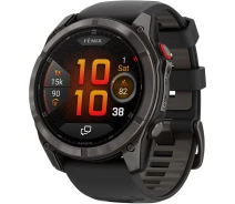 Купить - смарт-часы  Смарт-часы Garmin Fenix 8 Pro AMOLED Sapphire 51mm Carbon Gray DLC Titanium with Black/Pebble Gray Silicone Band (010-03199-01) [145029]
