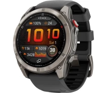 Купить - смарт-часы  Смарт-часы Garmin Fenix 8 Pro AMOLED Sapphire 51mm Carbon Gray DLC Titanium with Graphite/Black Silicone Band (010-03199-11) [145031]