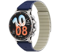 Купить - смарт-часы  Смарт-часы iMiki Holo Ultra Silver Magnetic Strap; 1.6" (480 x 480) AMOLED сенсорный / Bluetooth / 46.8 х 46.8 х 12.4 мм, 50 г / IP68 / серебристый