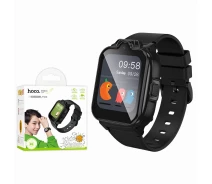 Купить - смарт-часы  Смарт-часы Hoco Y104 детские, 8 МП для съемки видео и фото, поддержка Nano SIM, черного цвета