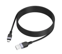 Купить - адаптер и кабель  Кабель USB для смартфонов Hoco X109 силиконовый 2.4A 2м черный с защитой от изломов (6942007636308)