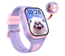 Купить - смарт-часы  Детские смарт часы AS06 с GPS, сим-картой, AI-помощником, выдвижной камерой и прослушкой Purple (AS06purple)