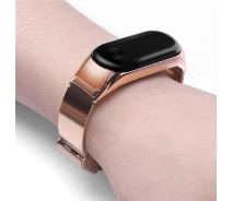 Купить - аксессуар к смарт-чсасам  Ремешок Optima Milan Xiaomi Mi Band 3/4 Rose Gold (ХК-MI-MN-Rosegold)
