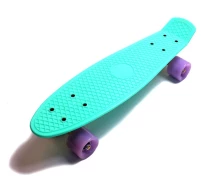 Купить - скейтборд  Пенни борд (Penny Board) 22 Pastel Series со светящимися колесами, Бирюзовый