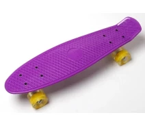 Купить - скейтборд  Пенни борд (Penny Board) 22 со светящимися колесами желтого цвета, Violet