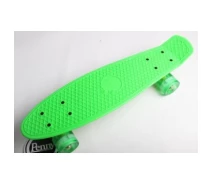Купить - скейтборд  Пенни борд (Penny Board) 22 со светящимися колесами салатового цвета, Green