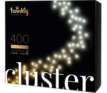 Купить - гирлянду  Гирлянда Smart LED Twinkly Cluster AWW 400, BT+WiFi, Gen II, IP44 кабель черный (TWC400GOP-BEU)