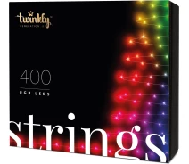 Купить - гирлянду  Гирлянда Smart LED Twinkly Strings RGB 400, BT+WiFi, Gen II, IP44 кабель черный (TWS400STP-BEU)