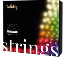 Купить - гирлянду  Гирлянда Smart LED Twinkly Strings RGBW 250, BT+WiFi, Gen II, IP44, кабель черный (TWS250SPP-BEU)