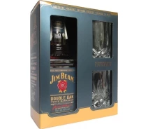 Купить - виски  Виски Jim Beam Double Oak 4 года 0.7л 43% + 2 стакана