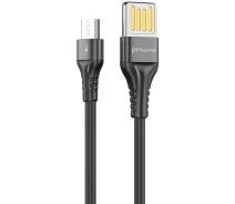 Купить -  Кабель Proove Double Way Silicone USB-Micro 2.4A 1m (505070001) черный