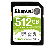 Купить - карту памяти  Карта памяти Kingston 512 SDXC Canvas Select Plus SDS2/512GB