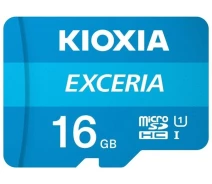 Купить - карту памяти  Карта памяти Kioxia Exceria microSDHC UHS-I 16GB class10+SD (LMEX1L016GG2)