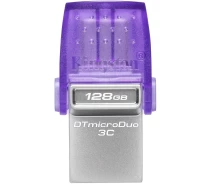 Купить - флешку  Флеш-память USB Kingston DT microDuo 3C 128GB USB-A+USB-C (DTDUO3CG3/128GB)