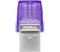 Купить - флешку  Флеш-память USB Kingston DT microDuo 3C 256GB USB-A+USB-C (DTDUO3CG3/256GB)