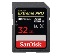 Купить - карту памяти  Карта памяти SanDisk 32GB SDHC C10 UHS-II R300/W260MB/s 4K Extreme Pro (SDSDXPK-032G-GN4IN)