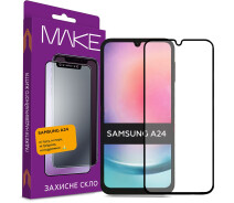 Купить - защитное стекло для смартфона  Защитное стекло MakeFuture FC FG черное для Samsung A24
