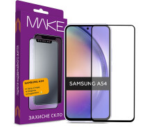 Купить - защитное стекло для смартфона  Защитное стекло MakeFuture FC FG черное для Samsung A54