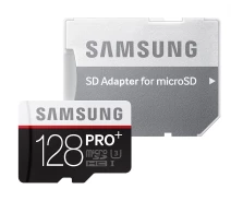 Купить - карту памяти  Карта памяти Samsung PRO Plus microSDXC UHS-I U3 128GB сlass10 +SD адаптер (MB-MD128DA/RU)