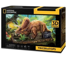 Купить - пазл  Трехмерная головоломка-конструктор Cubic Fun National Geographic Dino Трицератопс (DS1052h)