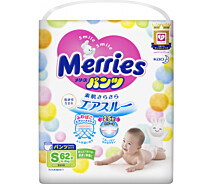 Купить - подгузник  Подгузники-трусики Merries для детей S 4-8 кг 62 шт (4901301316073)