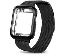 Купить - аксессуар к смарт-чсасам  Ремешок + чехол Milanese Loop Black для Apple Watch 42mm Series 1/2/3