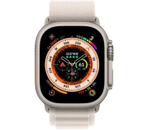Купить - смарт-часы  Смарт-часы Apple Watch Ultra GPS + Cellular, 49mm Titanium Case with Starlight Alpine Loop - Medium (MQFR3UL/A)