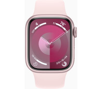 Купить - смарт-часы  Смарт-часы Apple Watch Series 9 GPS 41mm Pink Aluminium Case with Light Pink Sport Band - S/M (MR933QP/A)