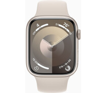 Купить - смарт-часы  Смарт-часы Apple Watch Series 9 GPS 45mm Starlight Aluminium Case with Starlight Sport Band - M/L (MR973QP/A)