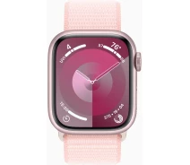 Купить - смарт-часы  Смарт-часы Apple Watch Series 9 GPS 41mm Pink Aluminium Case with Light Pink Sport Loop (MR953QP/A)