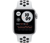 Купить - смарт-часы  Смарт-часы Apple Watch Nike SE GPS, 40mm Silver Aluminium Case with Pure Platinum/Black Nike Sport Band (MYYD2)