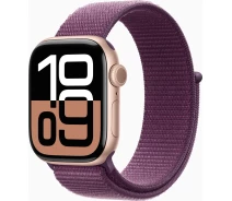 Купить - смарт-часы  Apple Watch Series 10 GPS 42mm Rose Gold Aluminium Case with Plum Sport Loop (MWWK3QH/A)