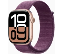 Купить - смарт-часы  Apple Watch Series 10 GPS 46mm Rose Gold Aluminium Case with Plum Sport Loop (MWWV3QH/A)