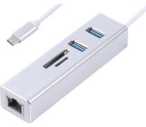 Купить - кардридер  Док-станция Maxxter USB -> Ethernet Gigabit+ CR (NECH-2P-SD-01)
