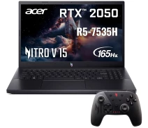 Купить - ноутбук  Ноутбук Acer Nitro V15 R5-7535HS (NH.QSJEU.008) Obsidian Black