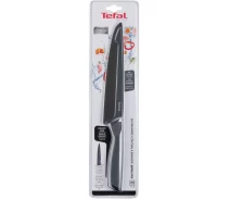 Купить - кухонный нож  Кухонный нож поварской Tefal Fresh Kitchen, с чехлом, 20см, нержавеющая сталь, черный (K1221205)