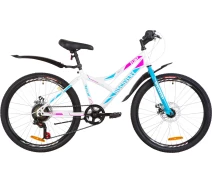 Купить - велосипед и аксессуар  Велосипед 24" Discovery FLINT 14G DD 14"бело-голубой с розовым (OPS-DIS-24-124) 2019